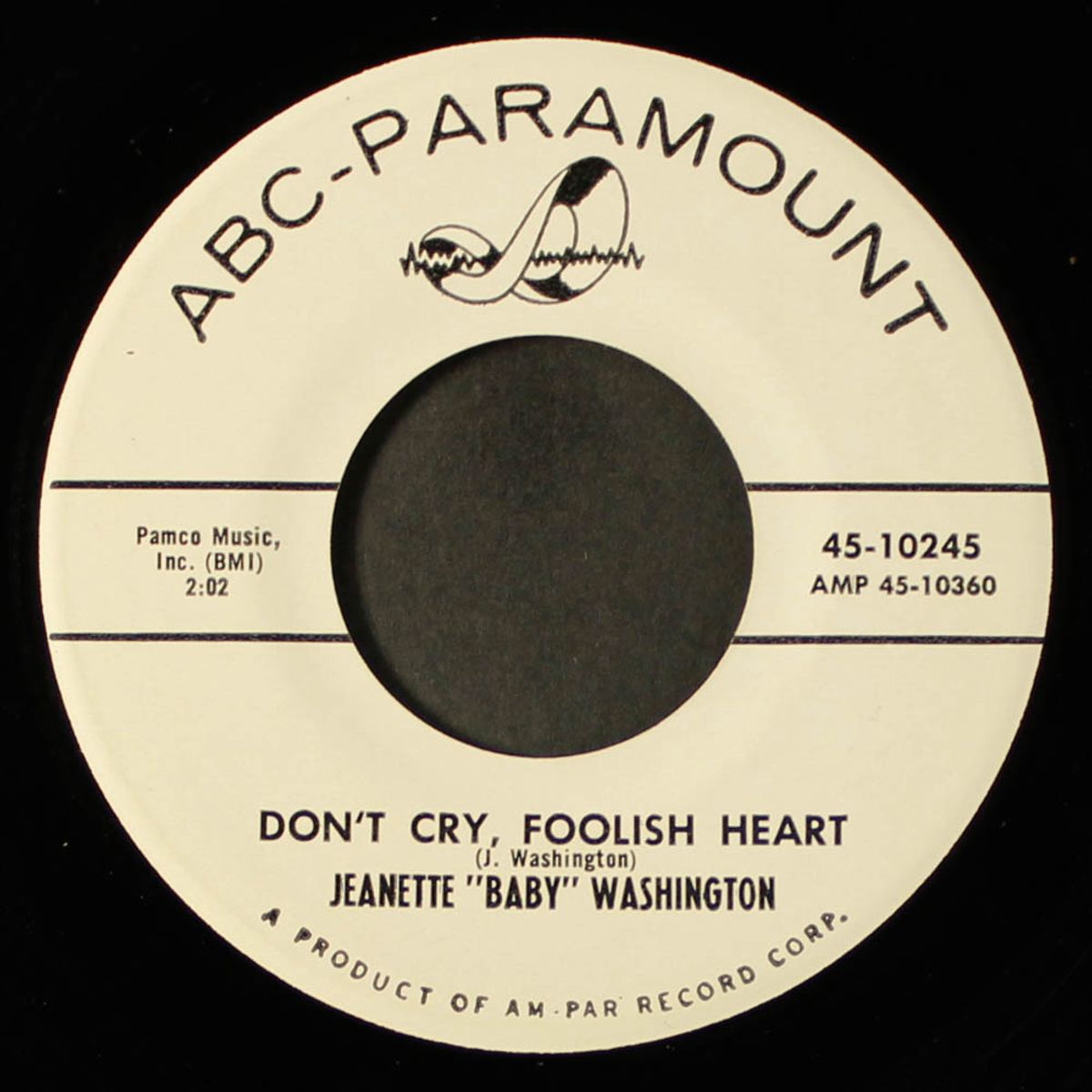 there you go again / don't cry, foolish heart by JEANETTE 'BABY' WASHINGTON