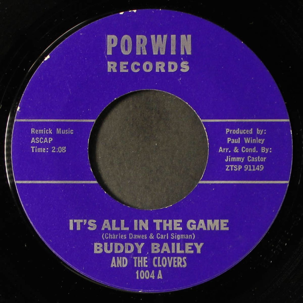 it's all in the game by BUDDY BAILEY & CLOVERS