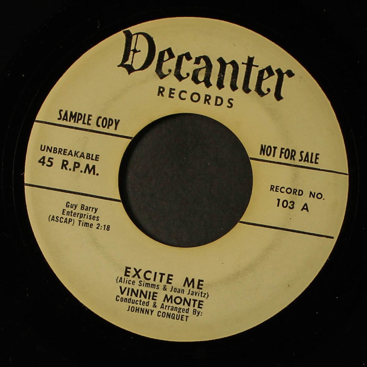 a freshman with a senior dream / excite me by VINNIE MONTE