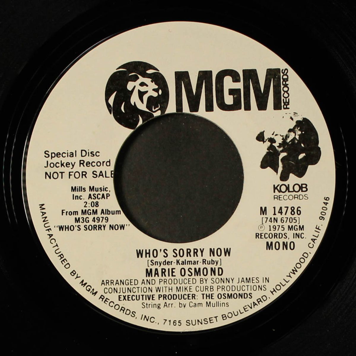 who's sorry now / mono by MARIE OSMOND