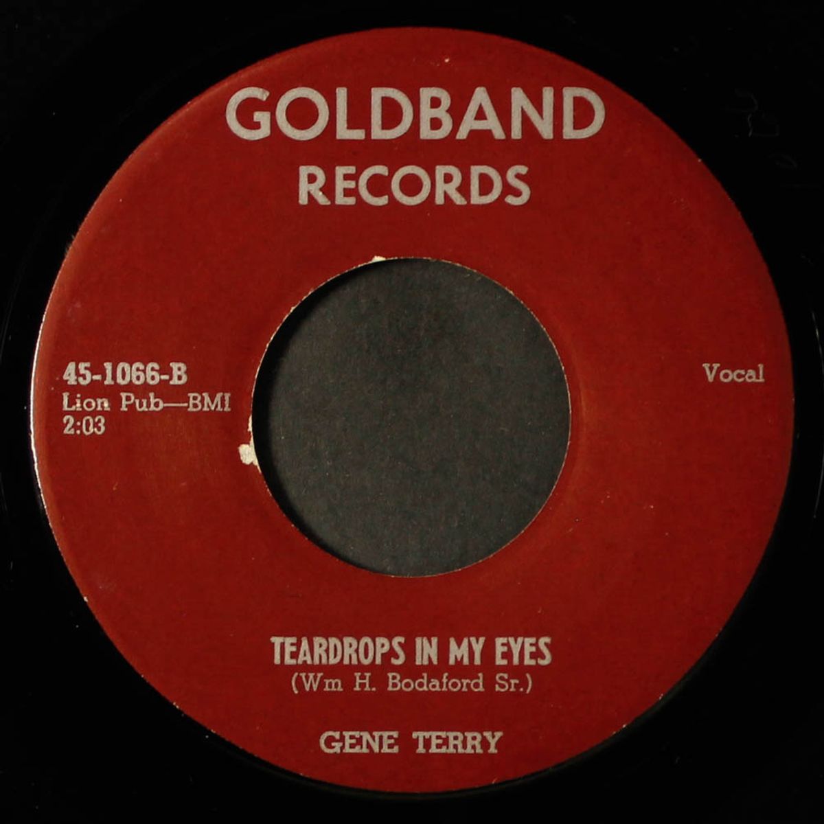cindy lou / teardrops in my eyes by GENE TERRY