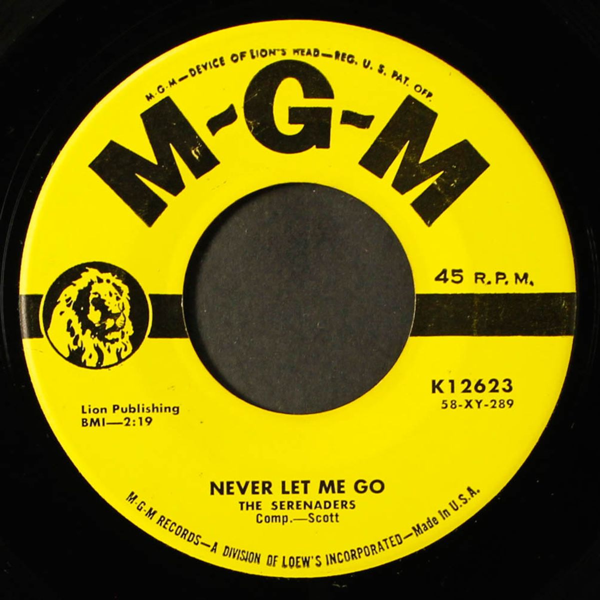 i wrote a letter / never let me go by SERENADERS