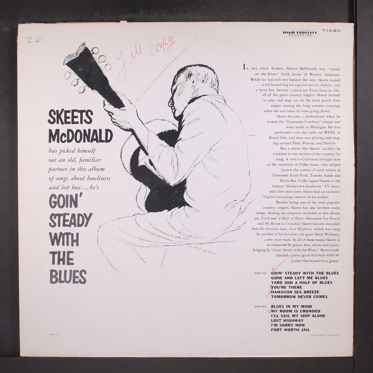goin' steady with the blues by SKEETS MCDONALD