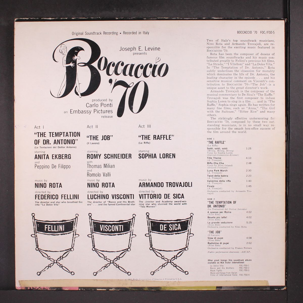 boccaccio '70 by SOUNDTRACK