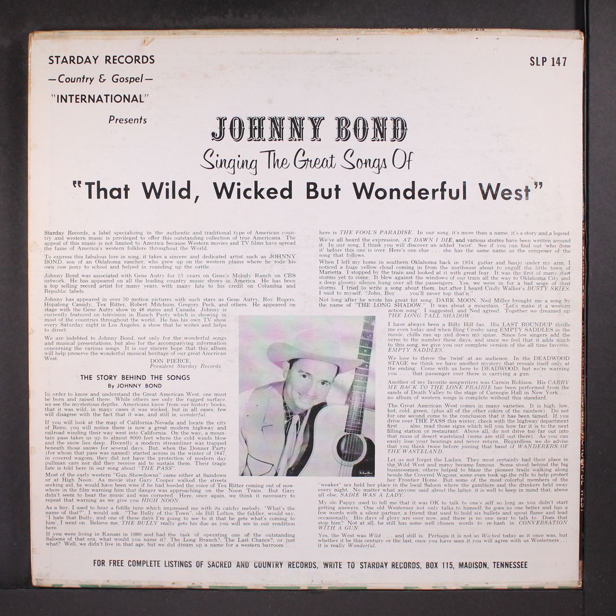 that wild wicked but wonderful west by JOHNNY BOND