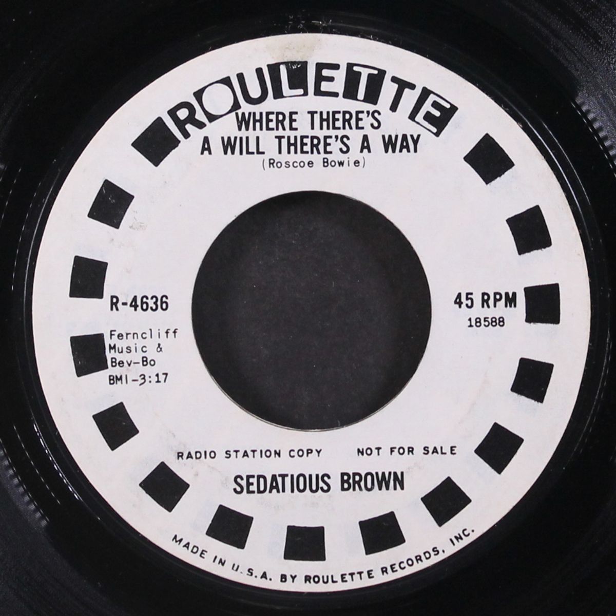 we ain't gonna make it / where there's a will there's a way by SEDATIOUS BROWN