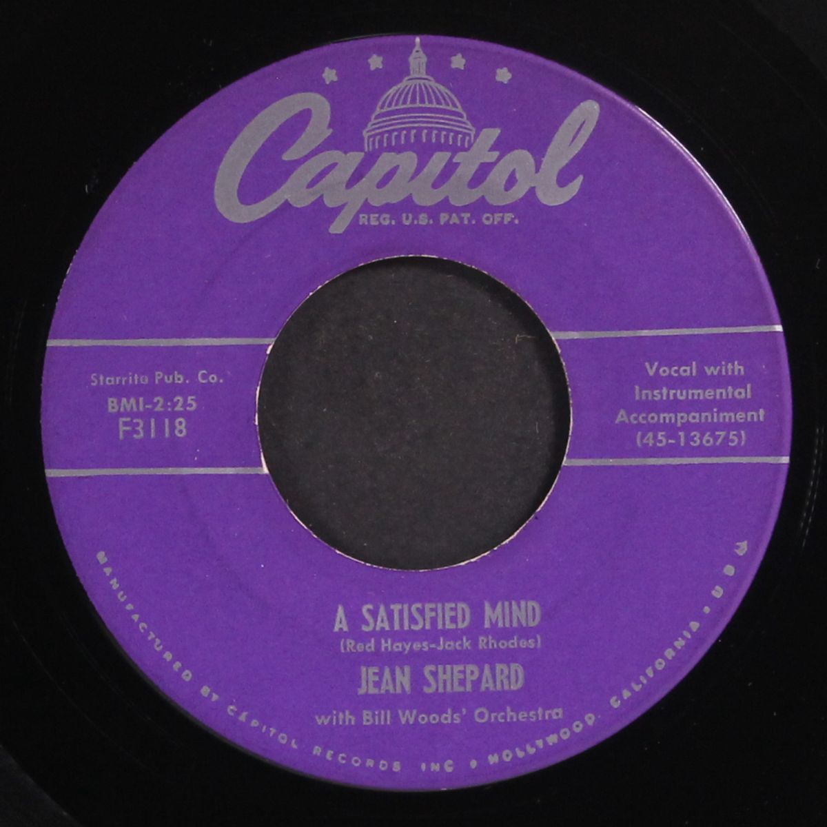 a satisfied mind by JEAN SHEPARD