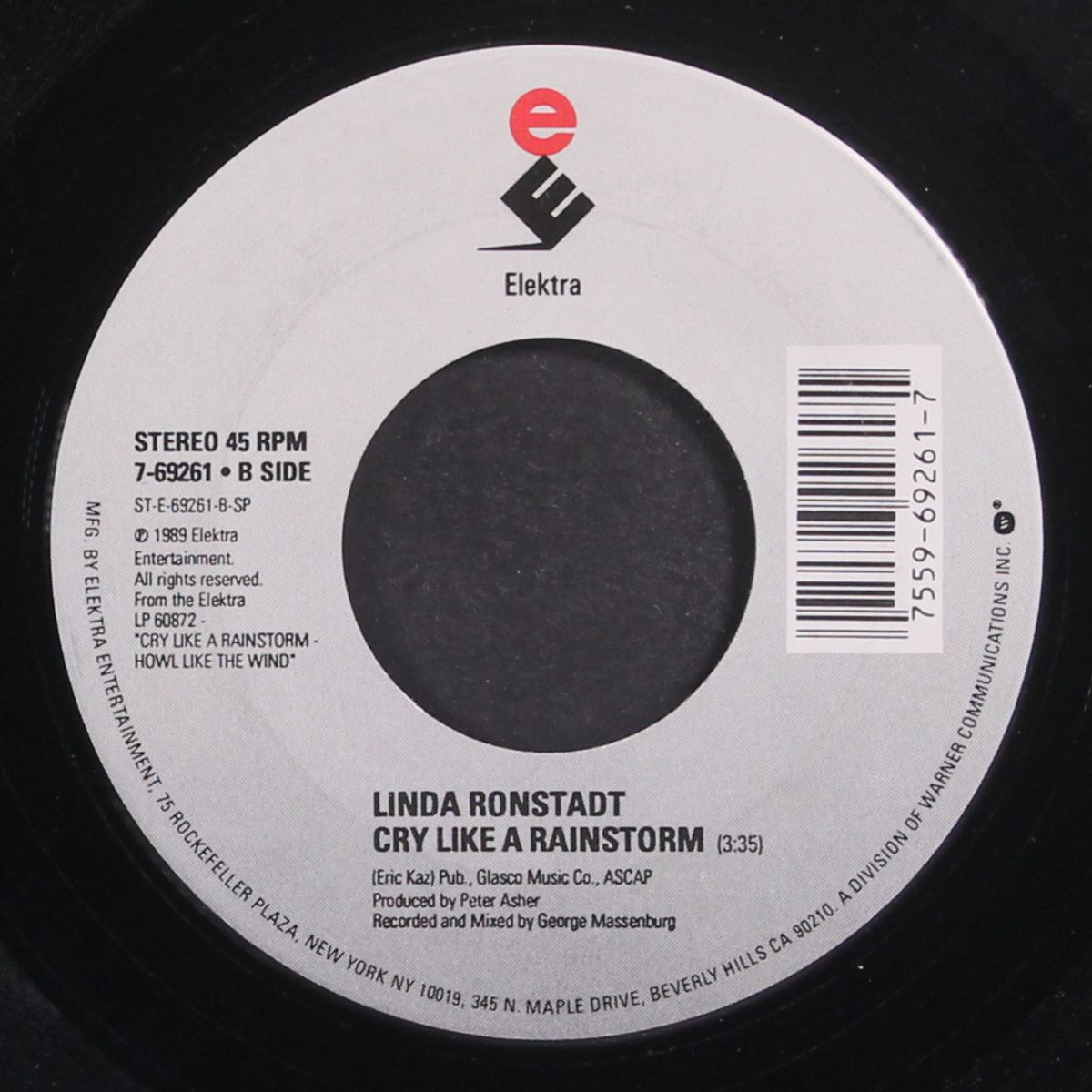 don't know much / cry like a rainstorm by LINDA RONSTADT
