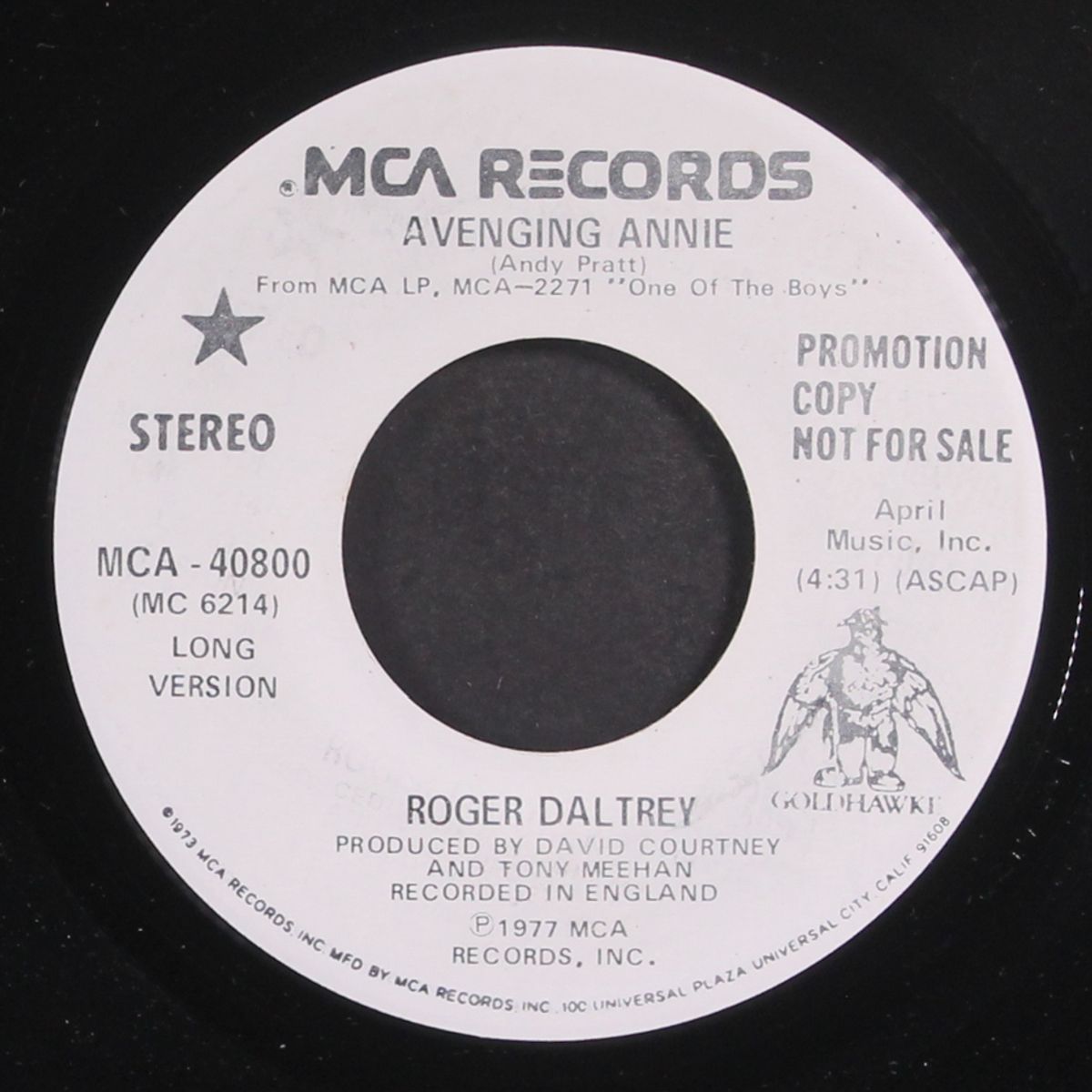 avenging annie / same by ROGER DALTREY