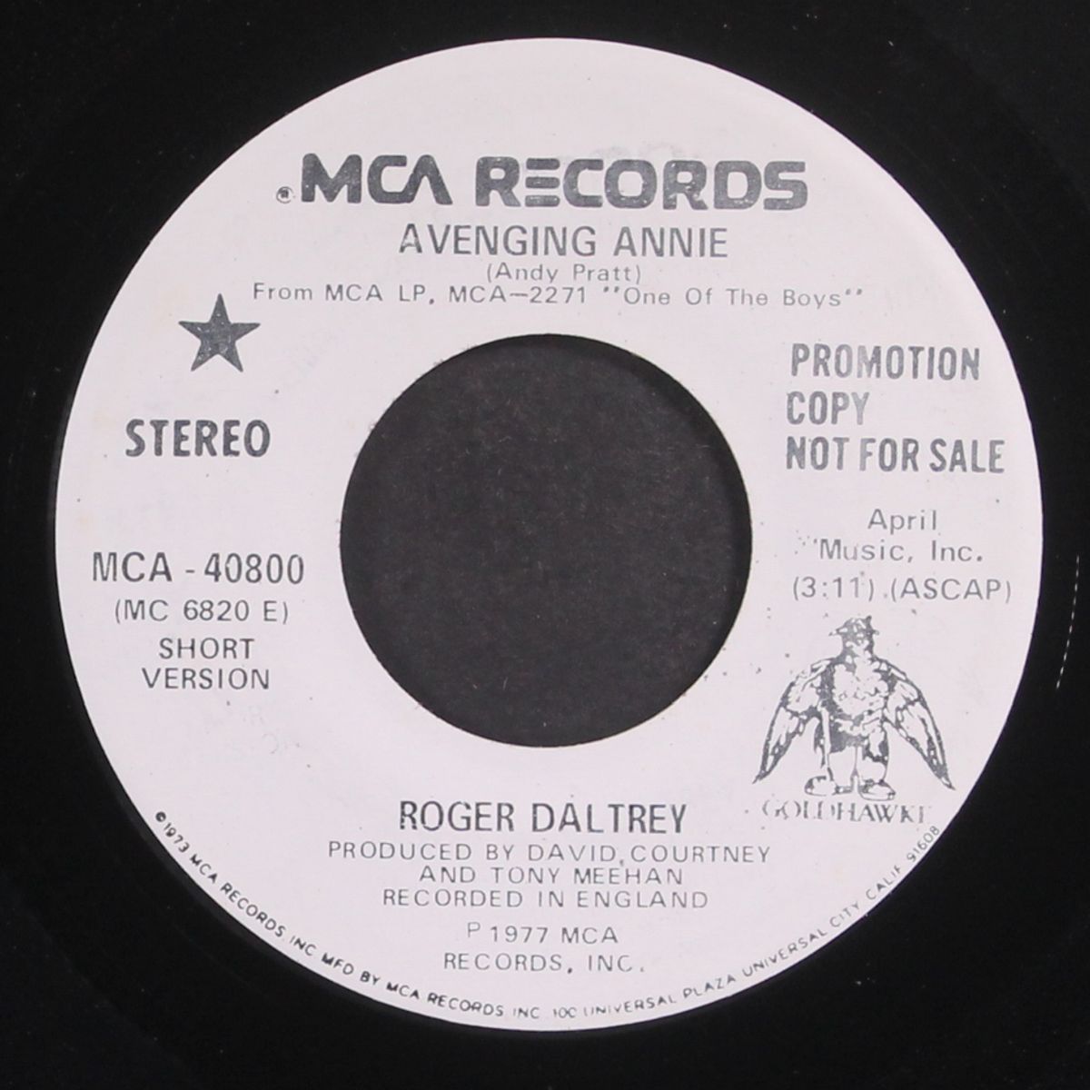avenging annie / same by ROGER DALTREY