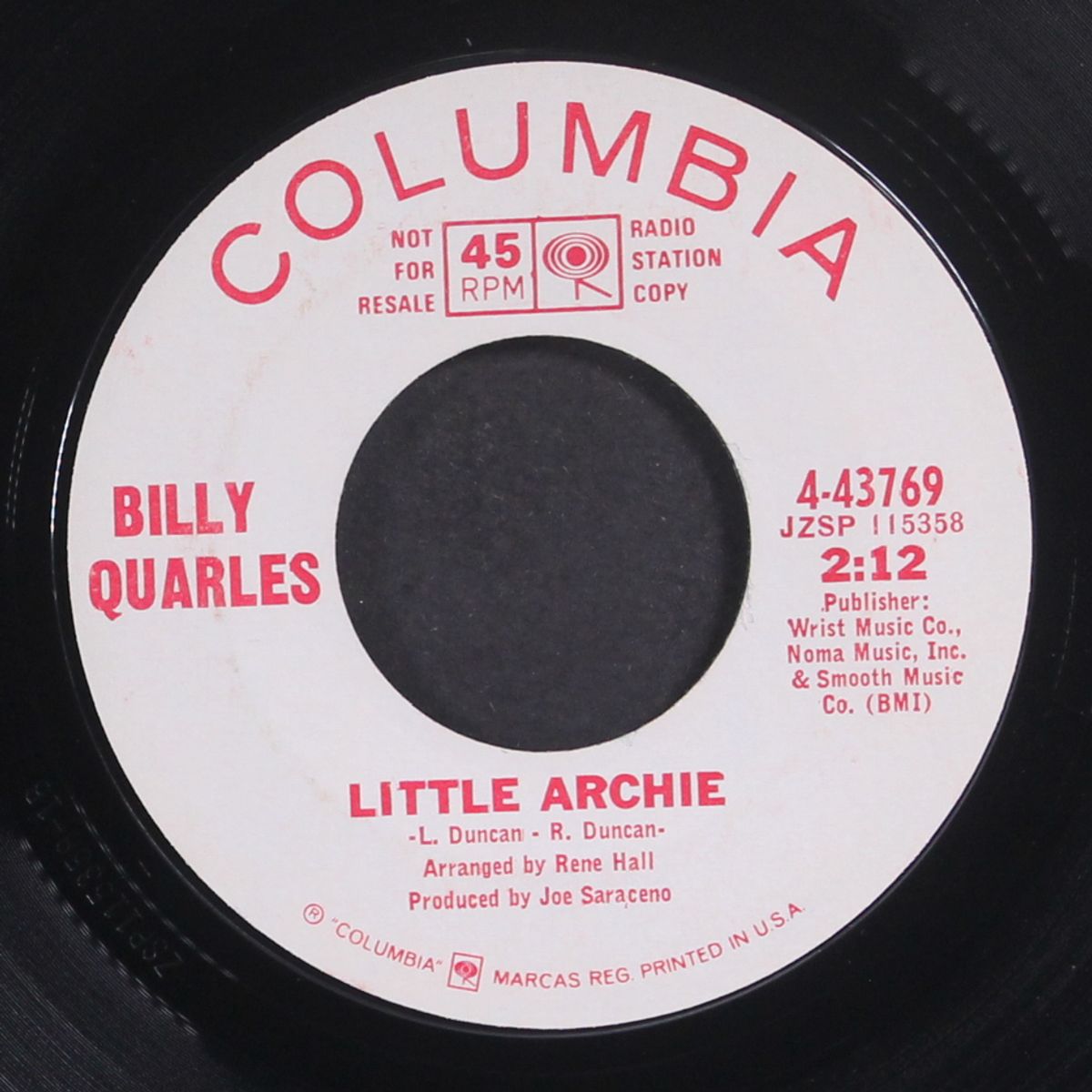 quit bringing up what i've done wrong / little archie by BILLY QUARLES