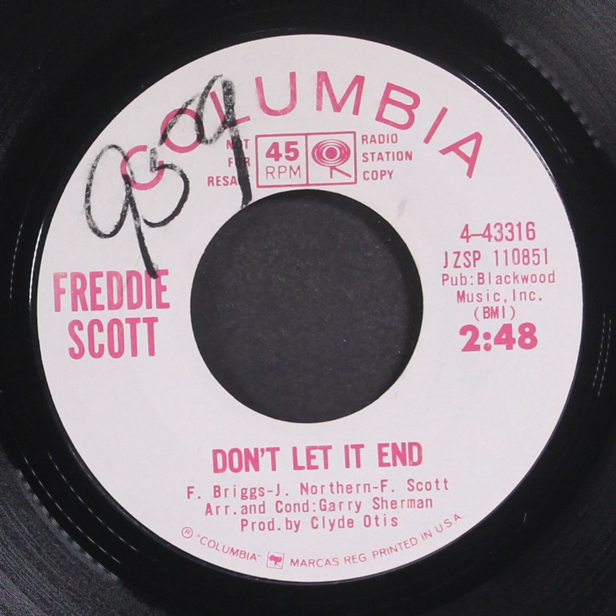 come up singing / don't let it end by FREDDIE SCOTT