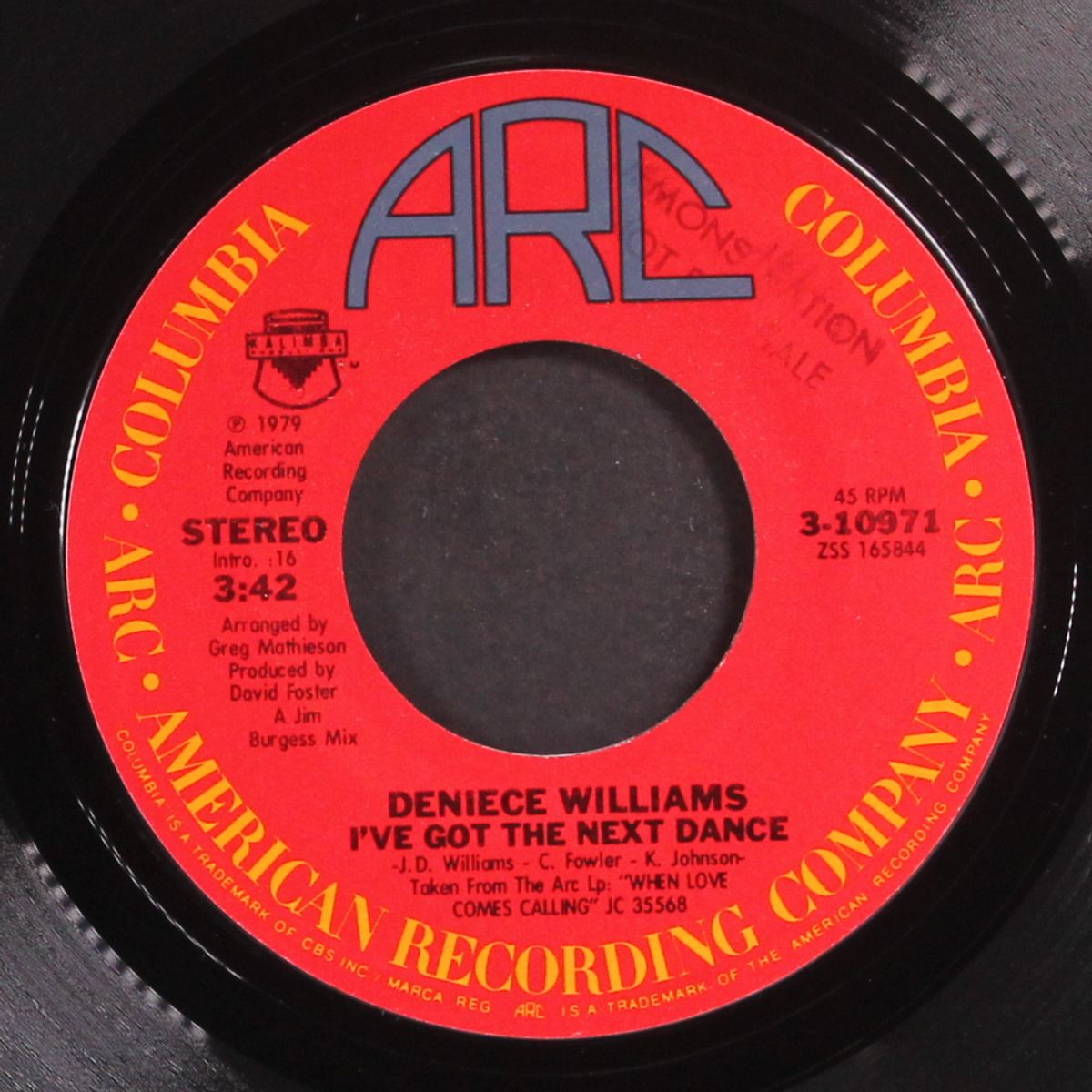 i've got the next dance / when love comes calling by DENIECE WILLIAMS