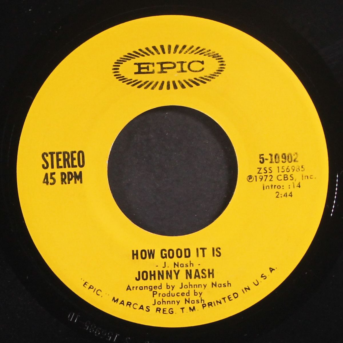 i can see clearly now / how good it is by JOHNNY NASH