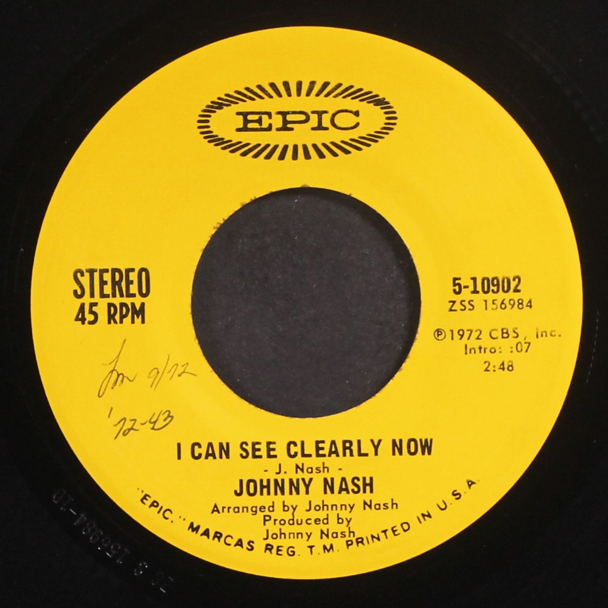 i can see clearly now / how good it is by JOHNNY NASH