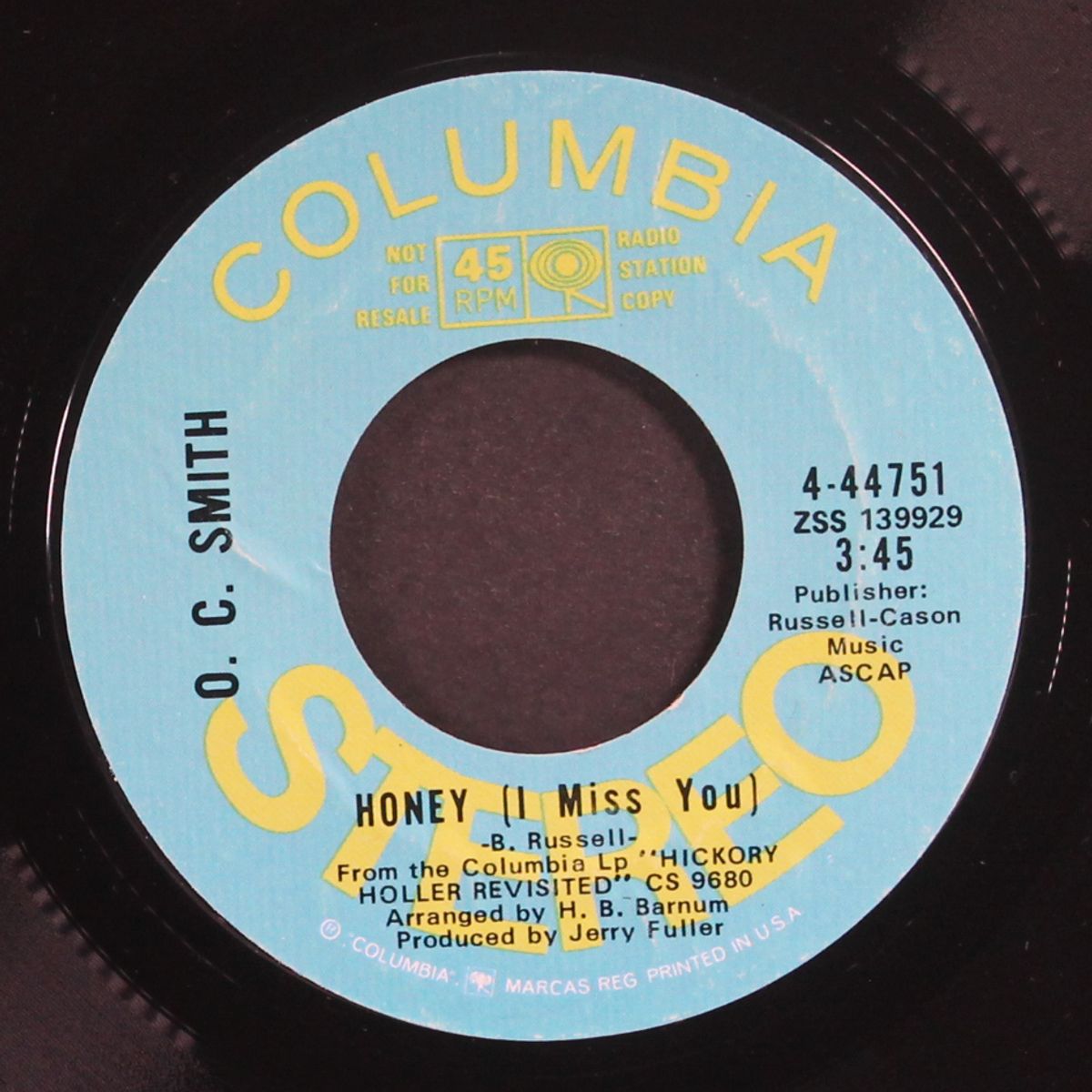 honey (i miss you) / mono by O.C. SMITH