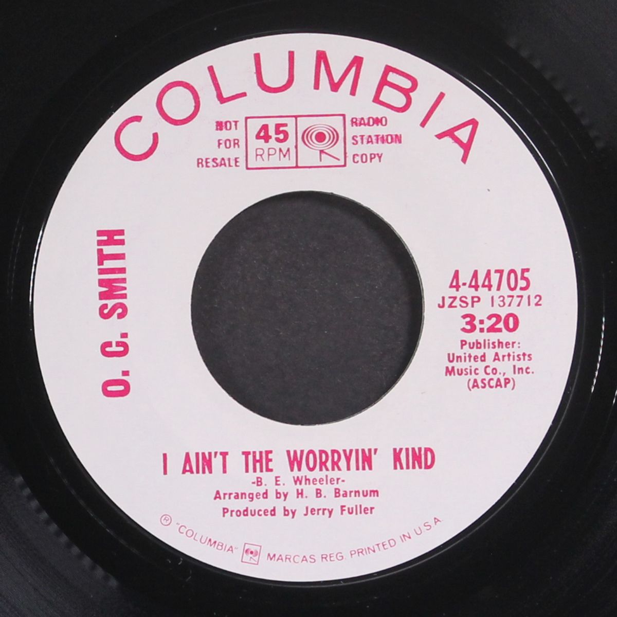 isn't it lonely together / i ain't the worrying kind by O.C. SMITH