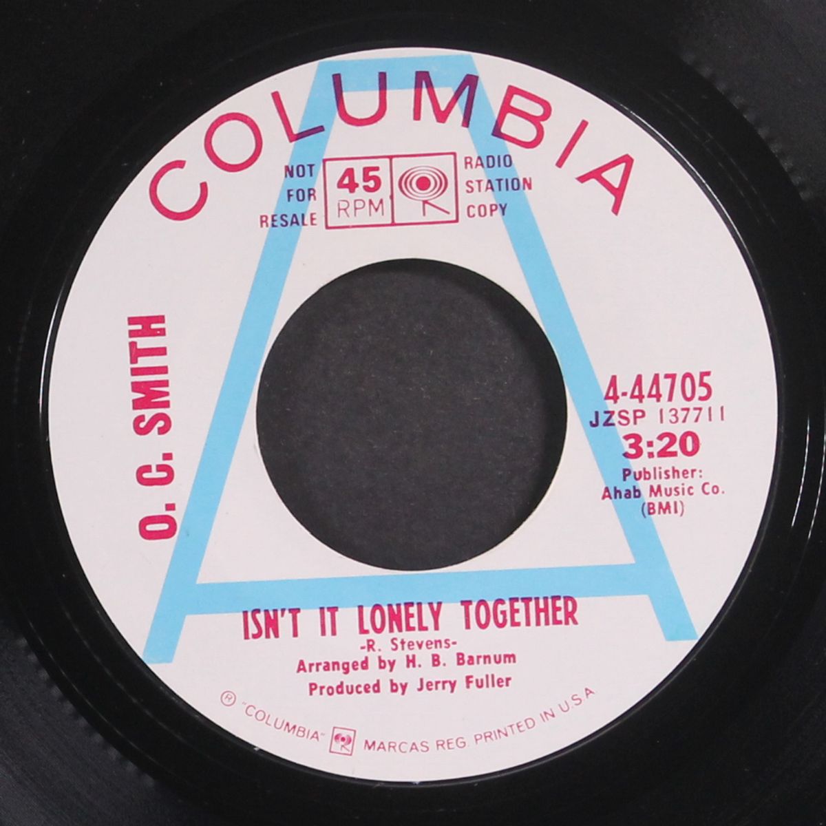 isn't it lonely together / i ain't the worrying kind by O.C. SMITH