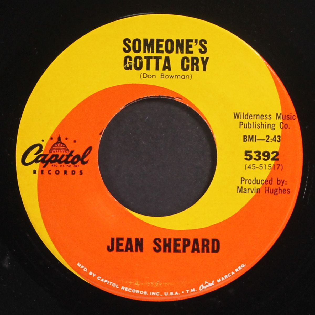 someone's gotta cry by JEAN SHEPARD