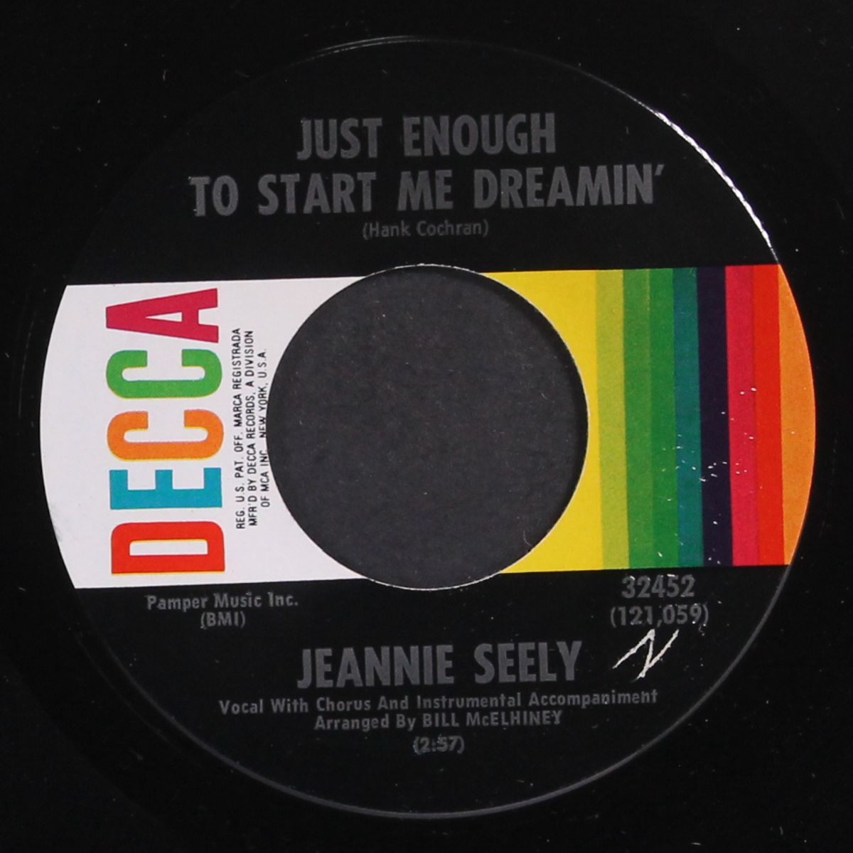 just enough to start me dreamin' by JEANNIE SEELY
