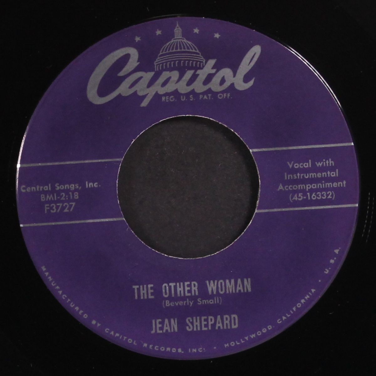 the other woman / under suspicion by JEAN SHEPARD