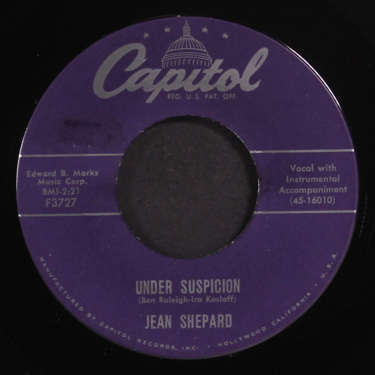 the other woman / under suspicion by JEAN SHEPARD