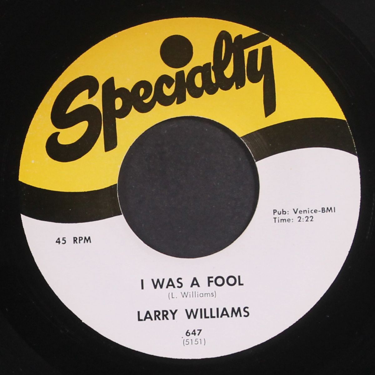 peaches and cream / i was a fool by LARRY WILLIAMS