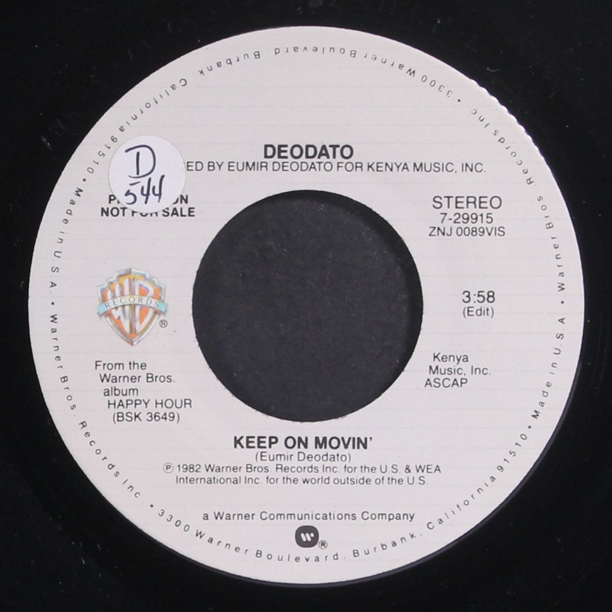 keep on movin' / mono by DEODATO