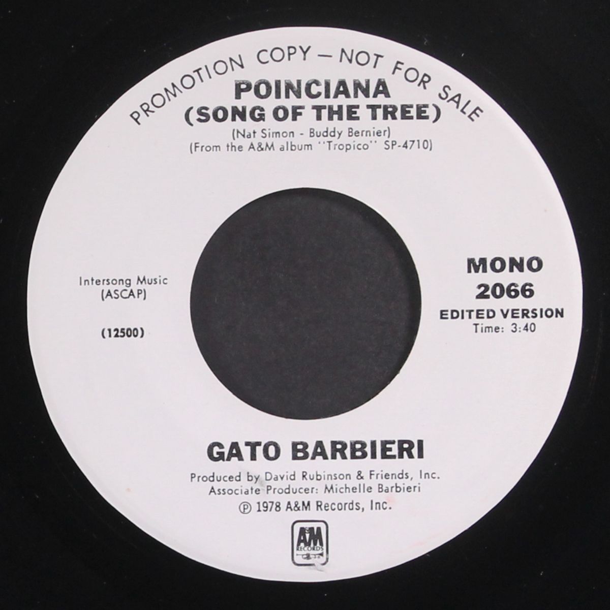 poinciana (song of the trees) / mono by GATO BARBIERI
