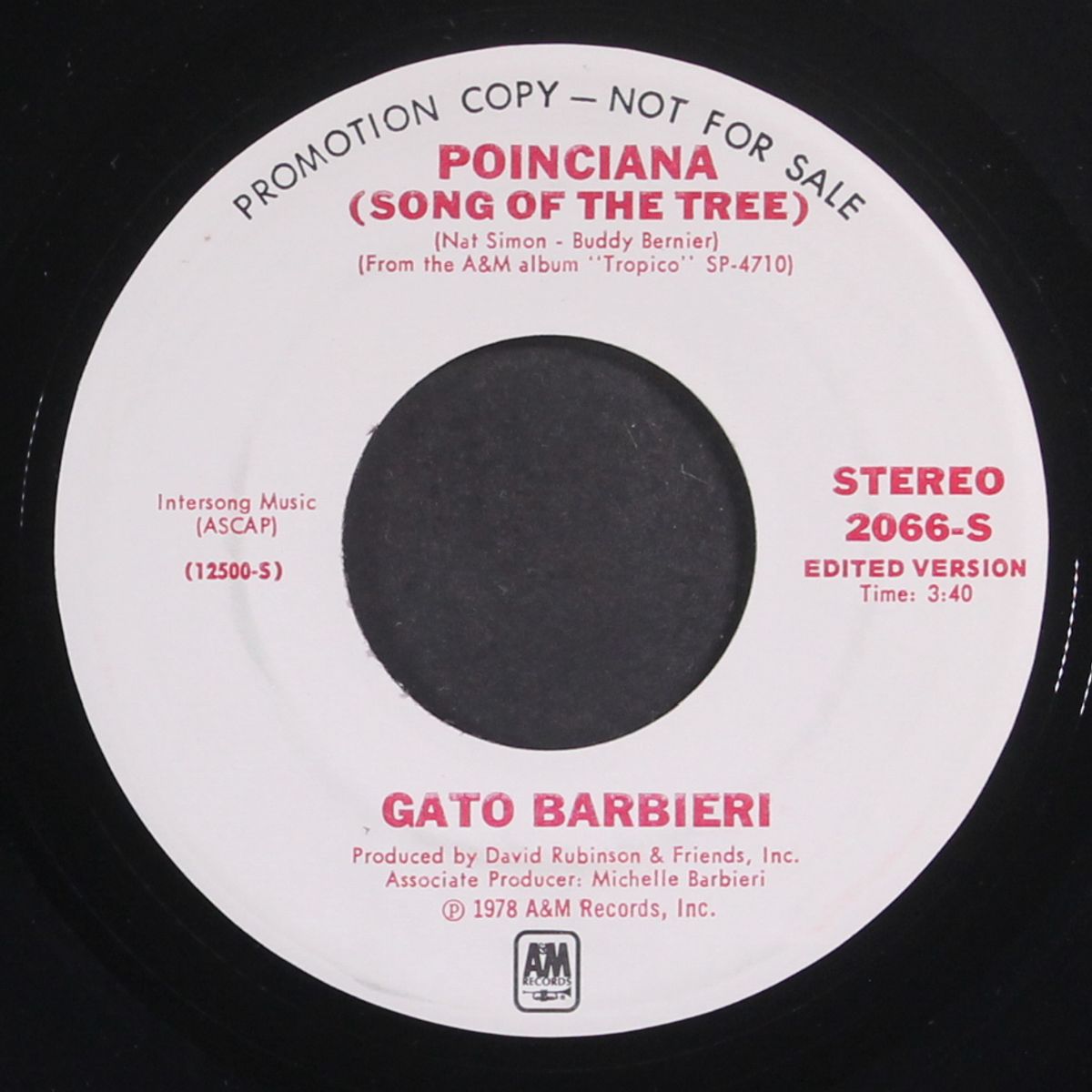 poinciana (song of the trees) / mono by GATO BARBIERI