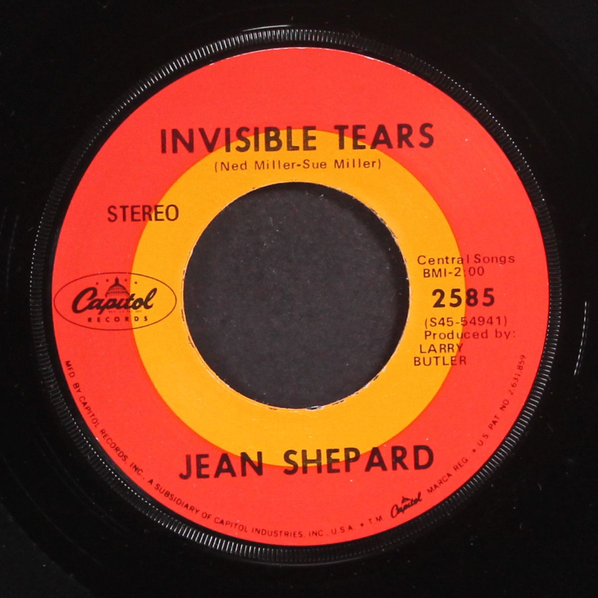 invisible tears / seven lonely days by JEAN SHEPARD
