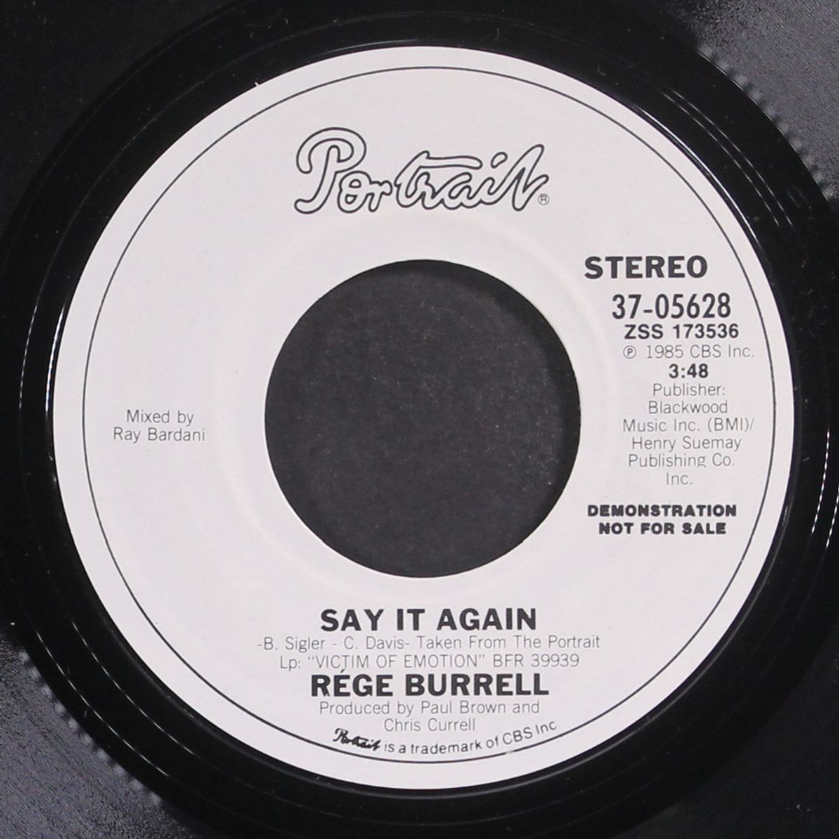 say it again / same by REGE BURRELL