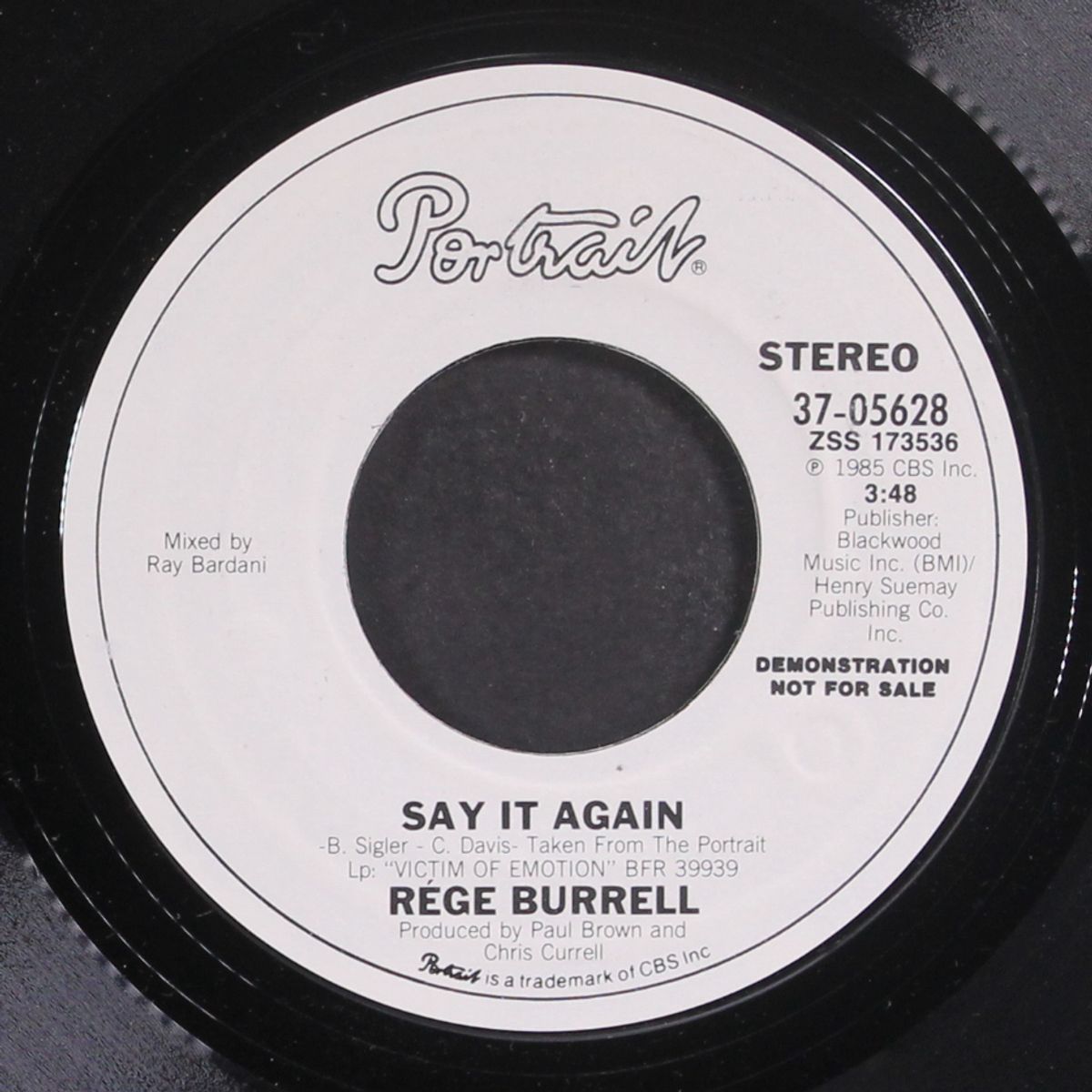 say it again / same by REGE BURRELL