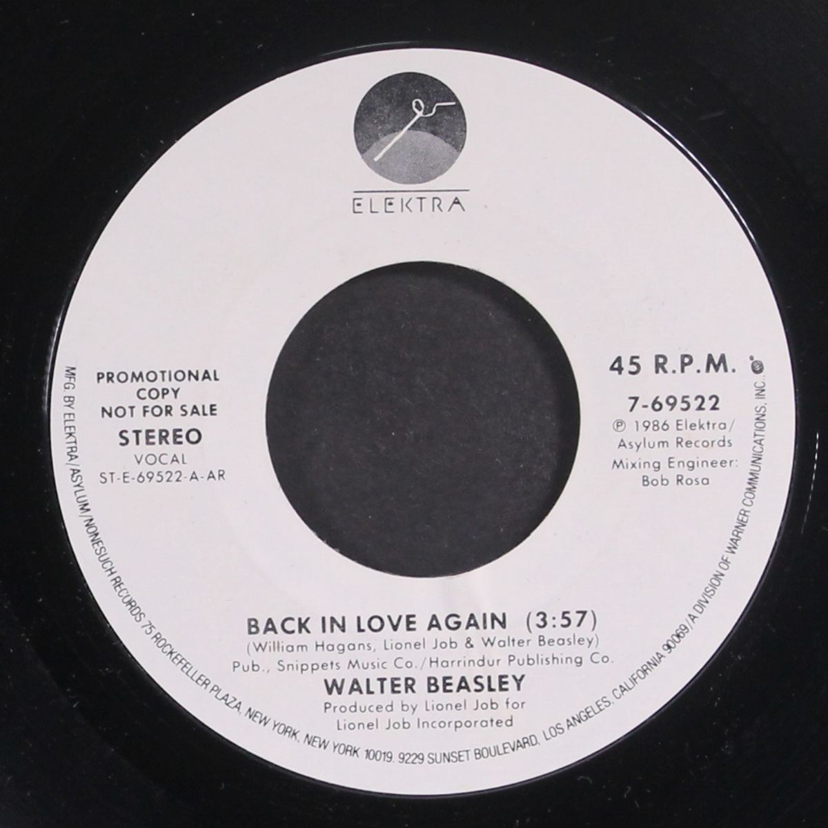 back in love again / same by WALTER BEASLEY