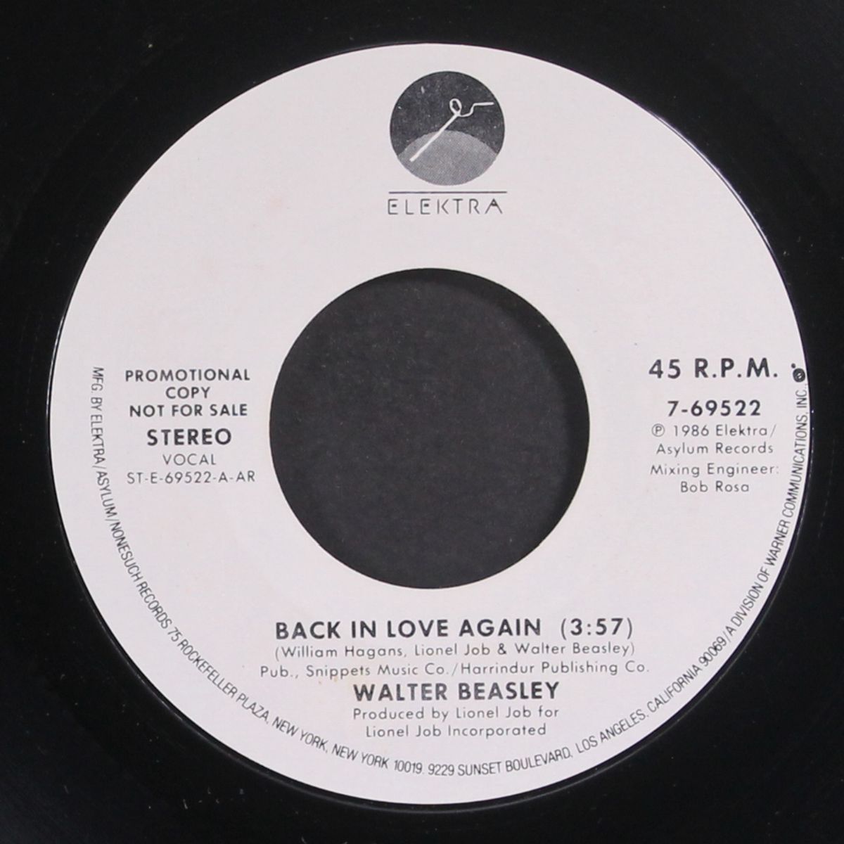 back in love again / same by WALTER BEASLEY