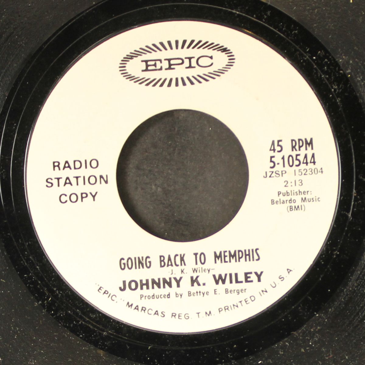 i love you so much / going back to memphis by JOHNNY K. WILEY
