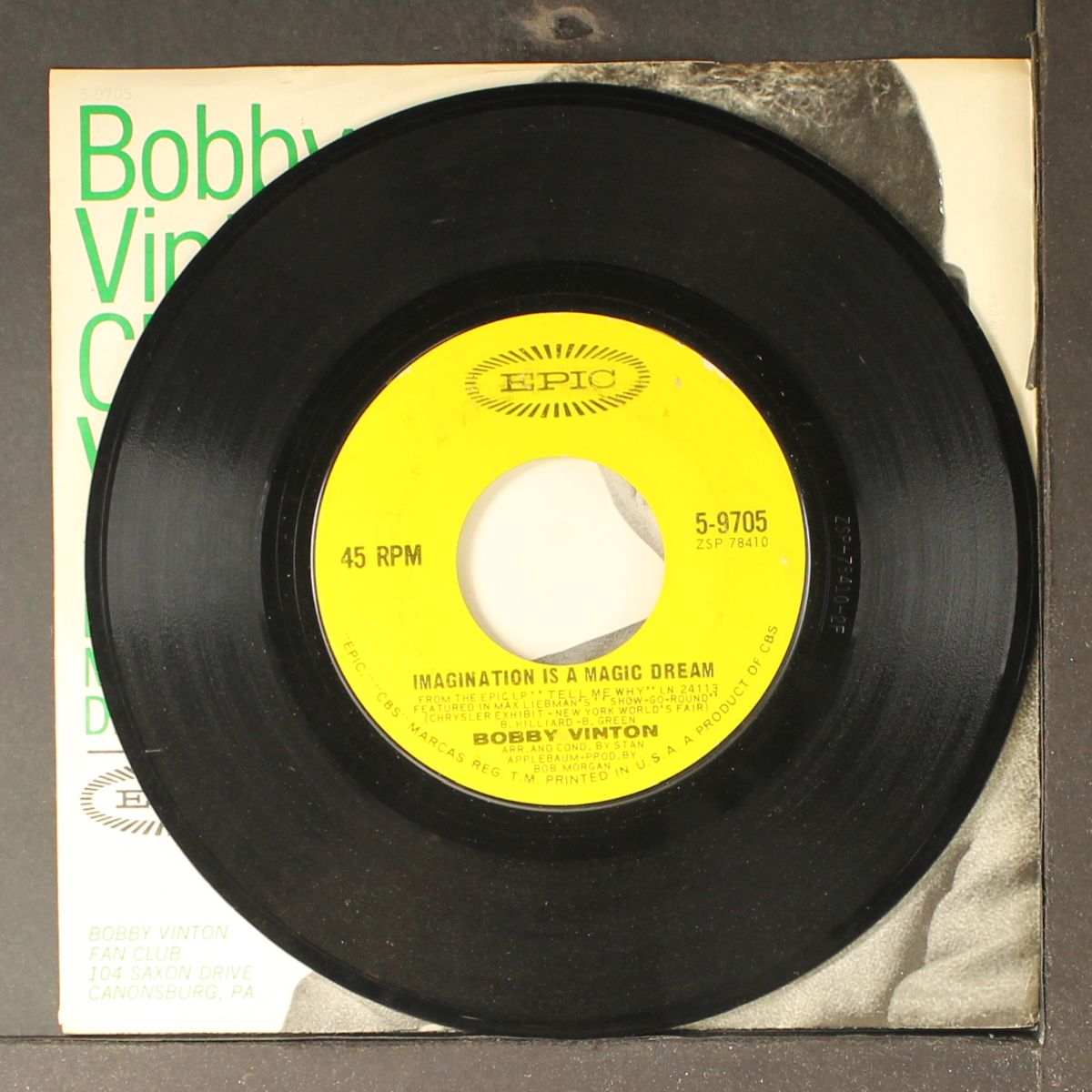clinging vine / imagination is a magic dream by BOBBY VINTON