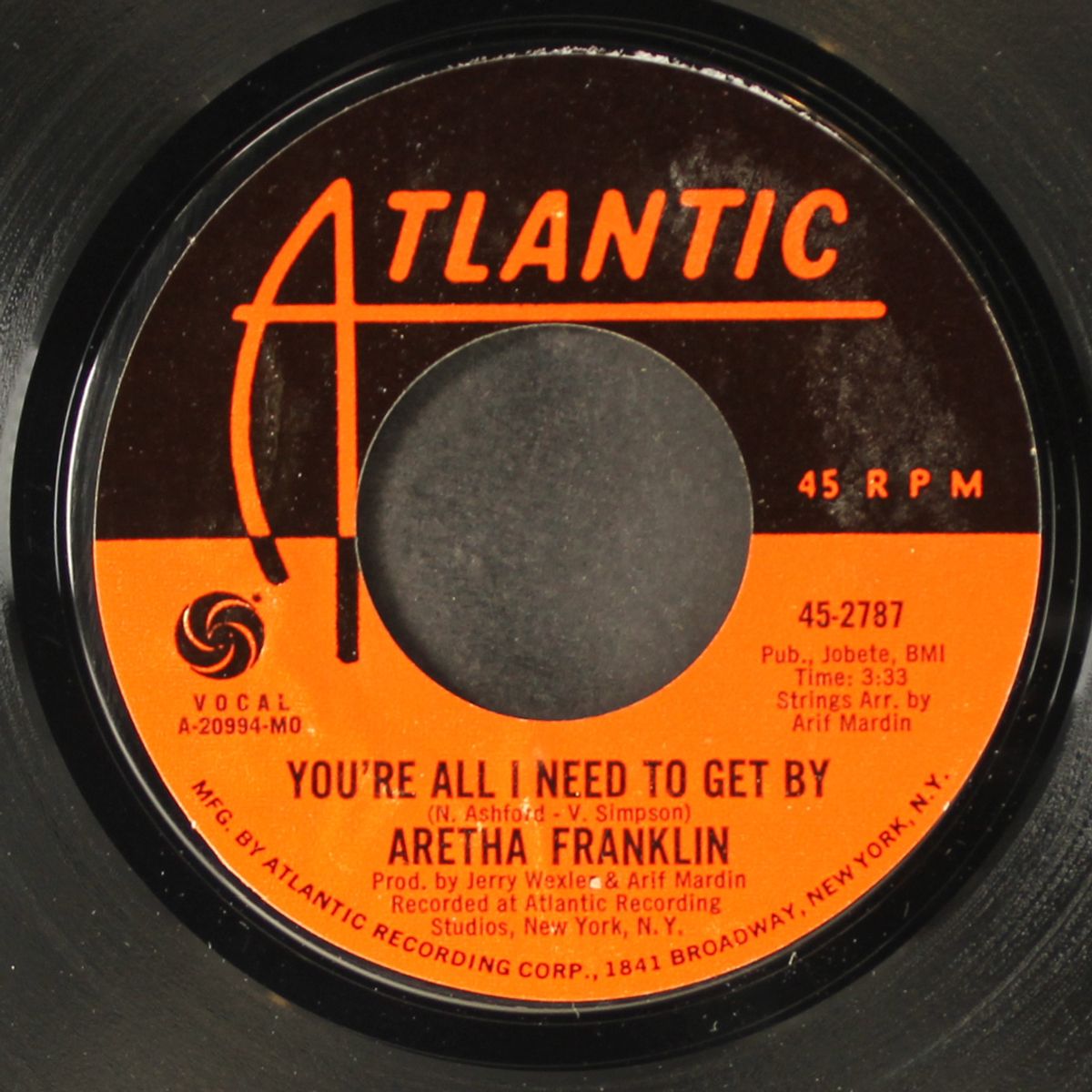 you're all i need to get by / pullin' by ARETHA FRANKLIN