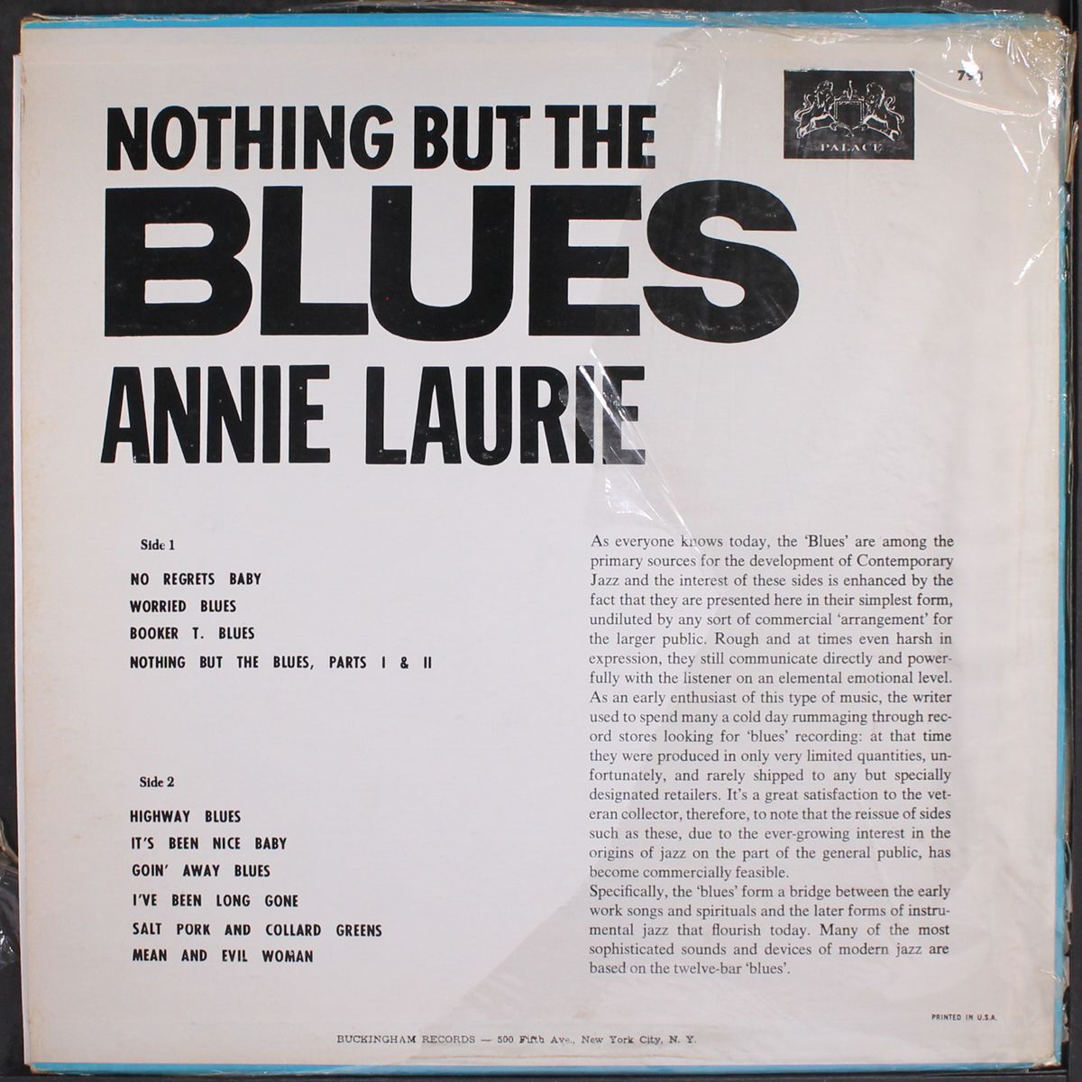 nothing but the blues by ANNIE LAURIE, ETC