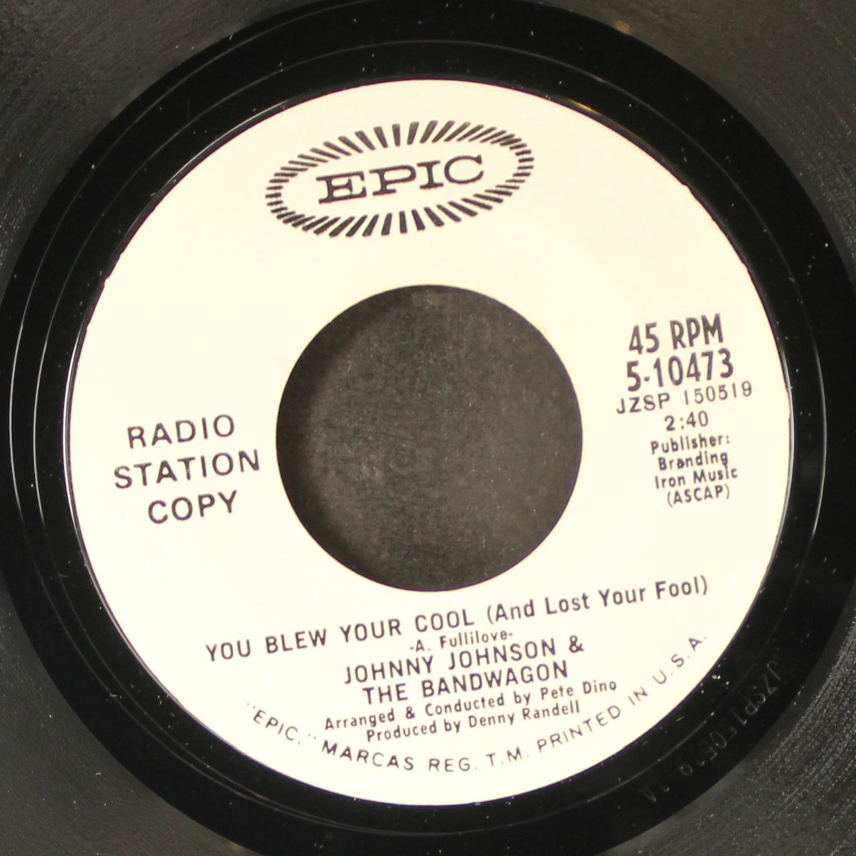 let's hang on / you blew your cool by JOHNNY JOHNSON