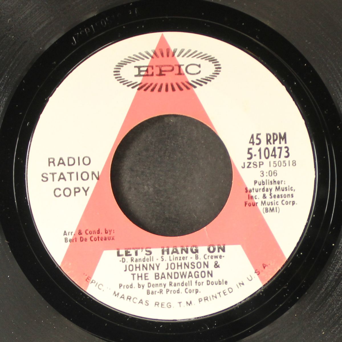 let's hang on / you blew your cool by JOHNNY JOHNSON