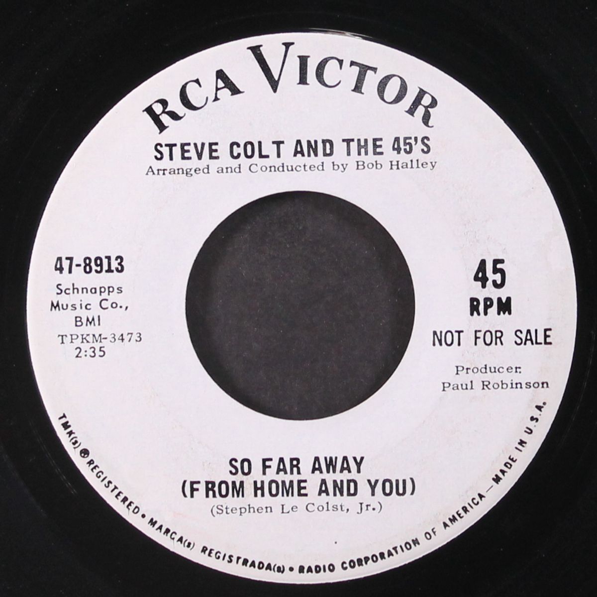 just a little bit of soul / so far away by STEVE COLT & 45'S