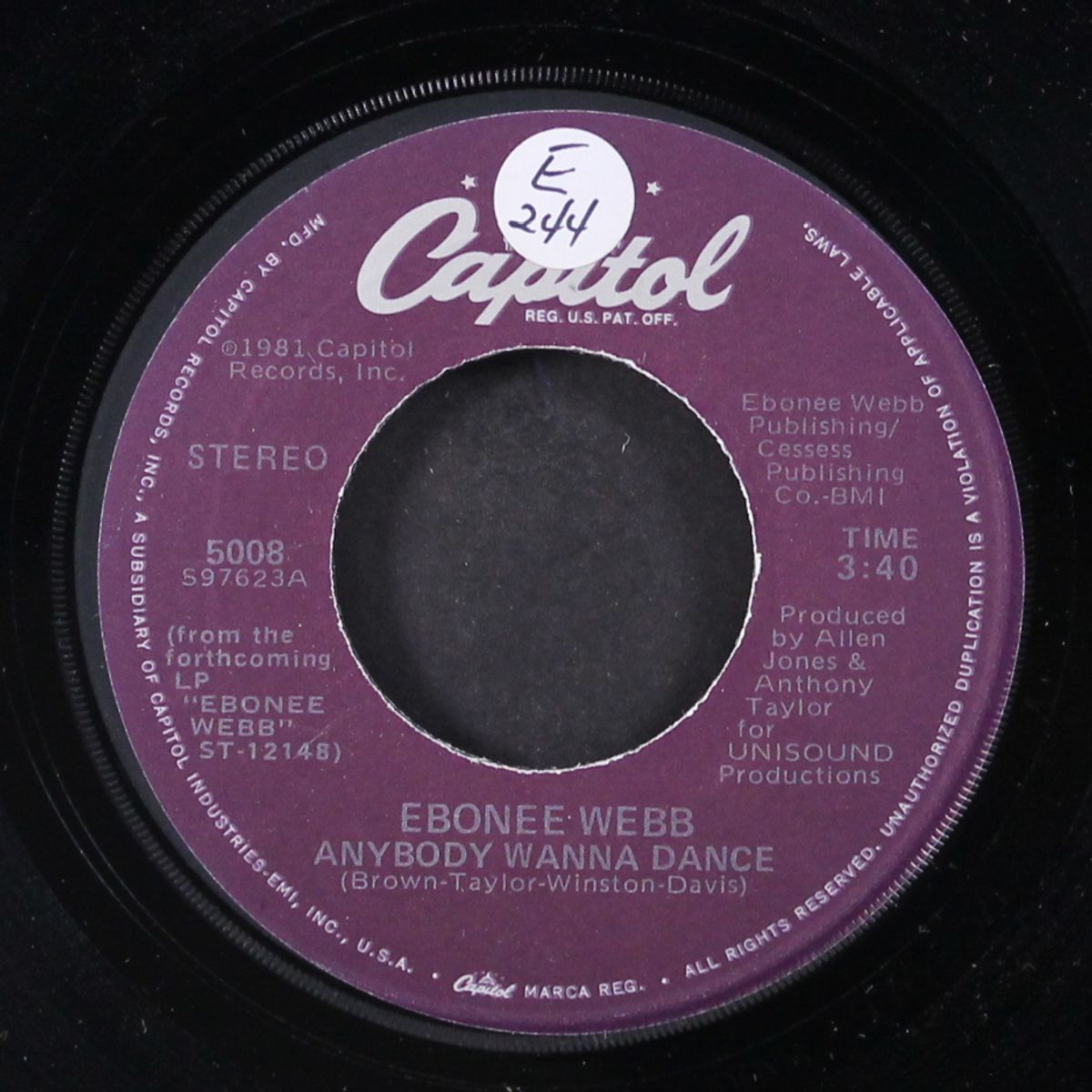 anybody wanna dance / gonna get cha' by EBONEE WEBB