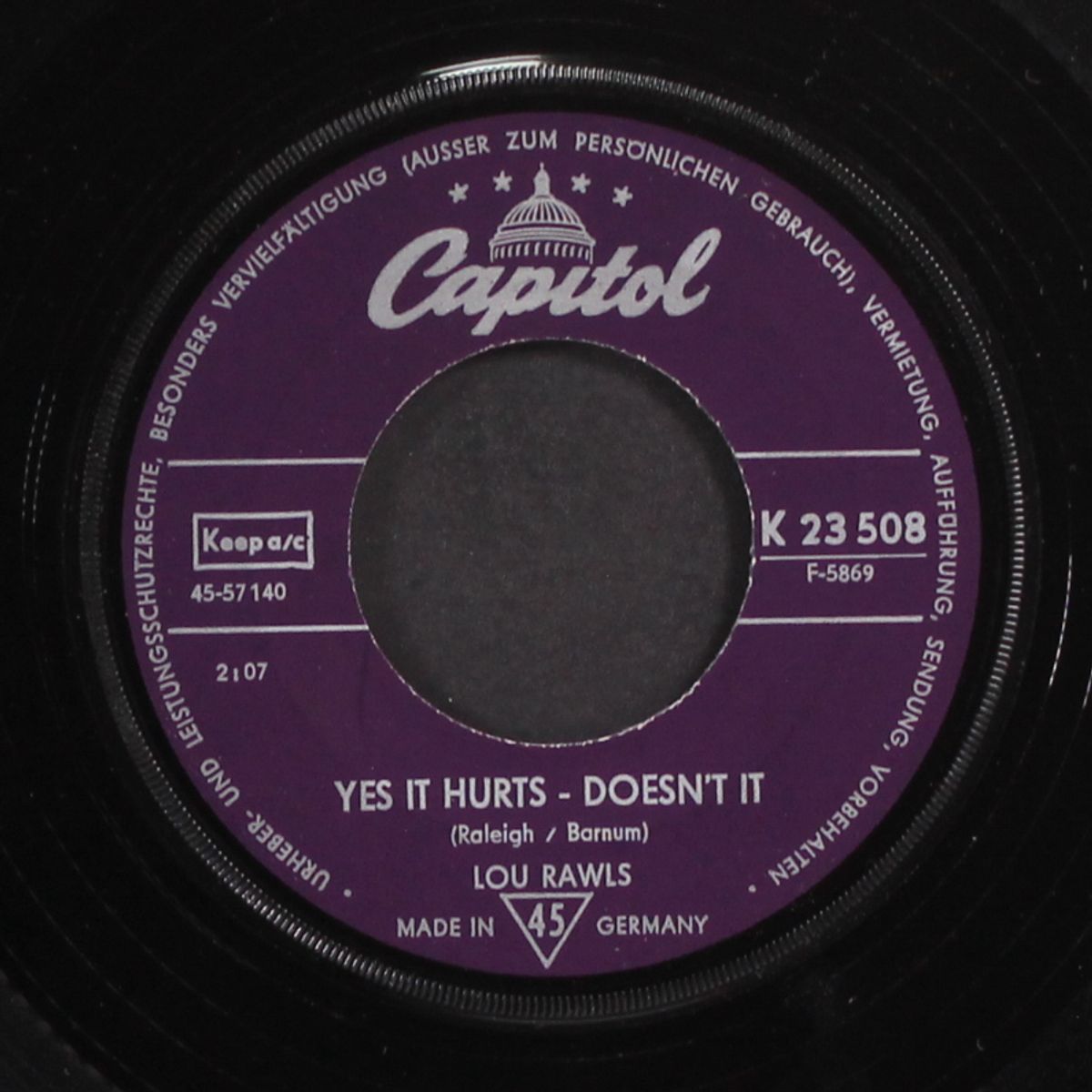 dead end street / yes it hurts doesn't it by LOU RAWLS