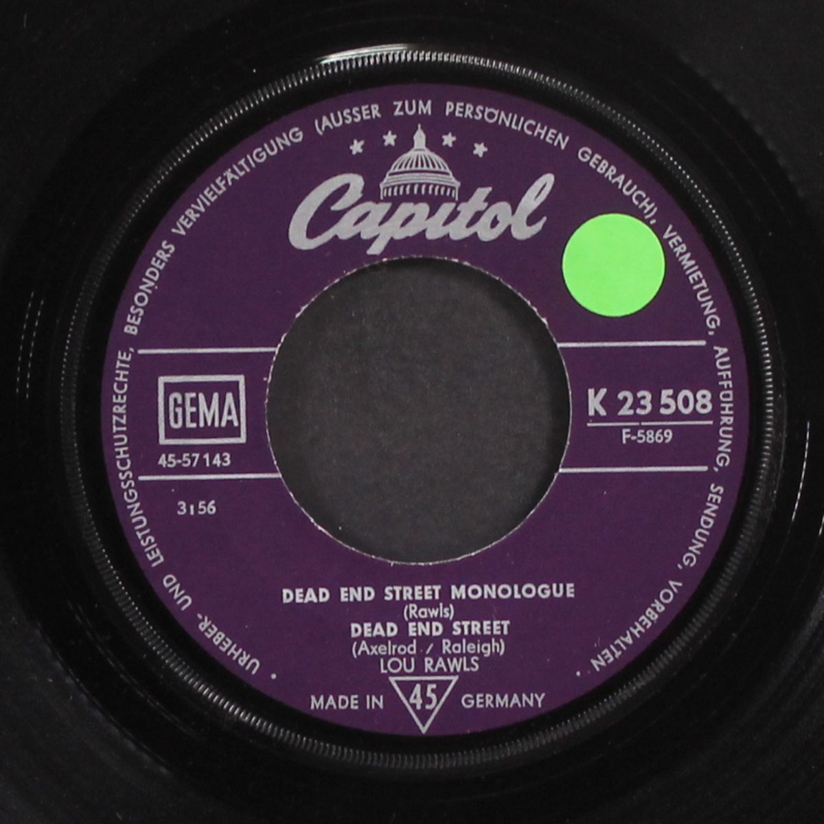 dead end street / yes it hurts doesn't it by LOU RAWLS