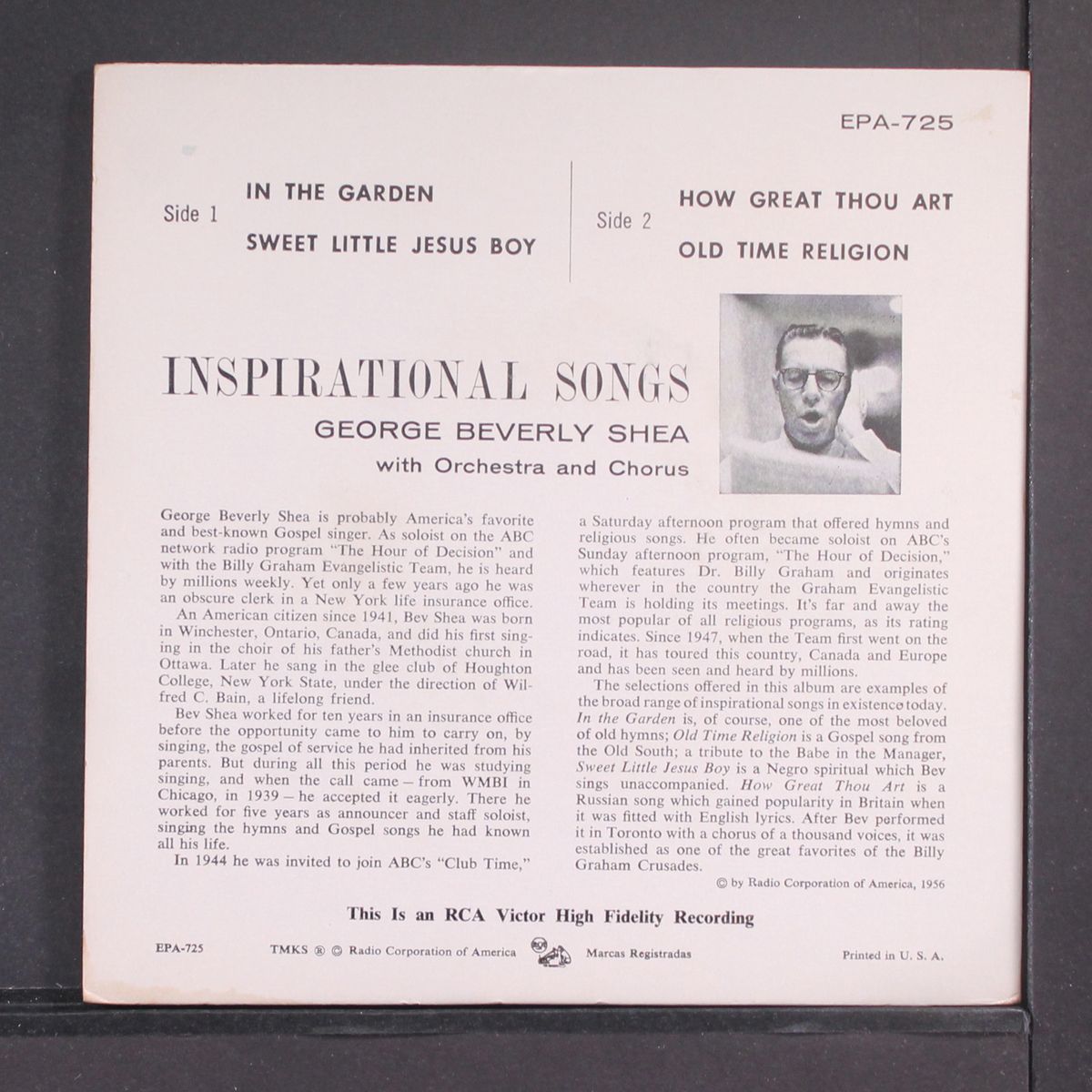 inspirational songs by GEORGE BEVERLY SHEA