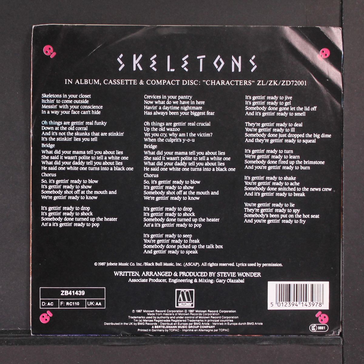 skeletons by STEVIE WONDER