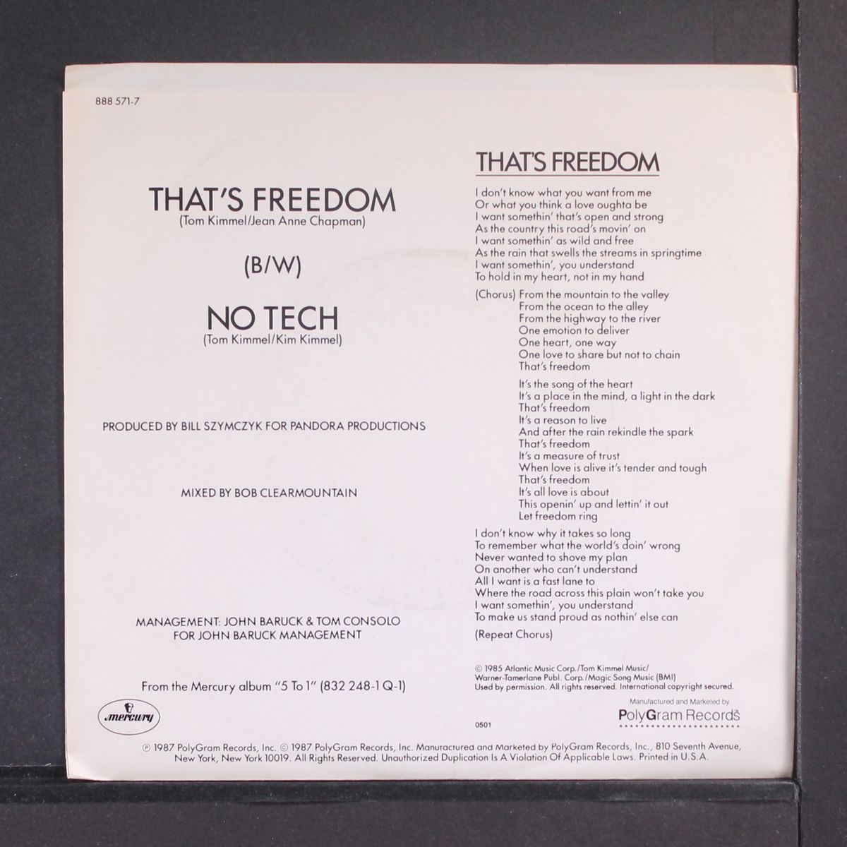 that's freedom by TOM KIMMEL