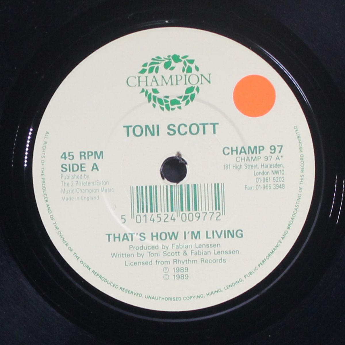 that's how i'm living by TONI SCOTT