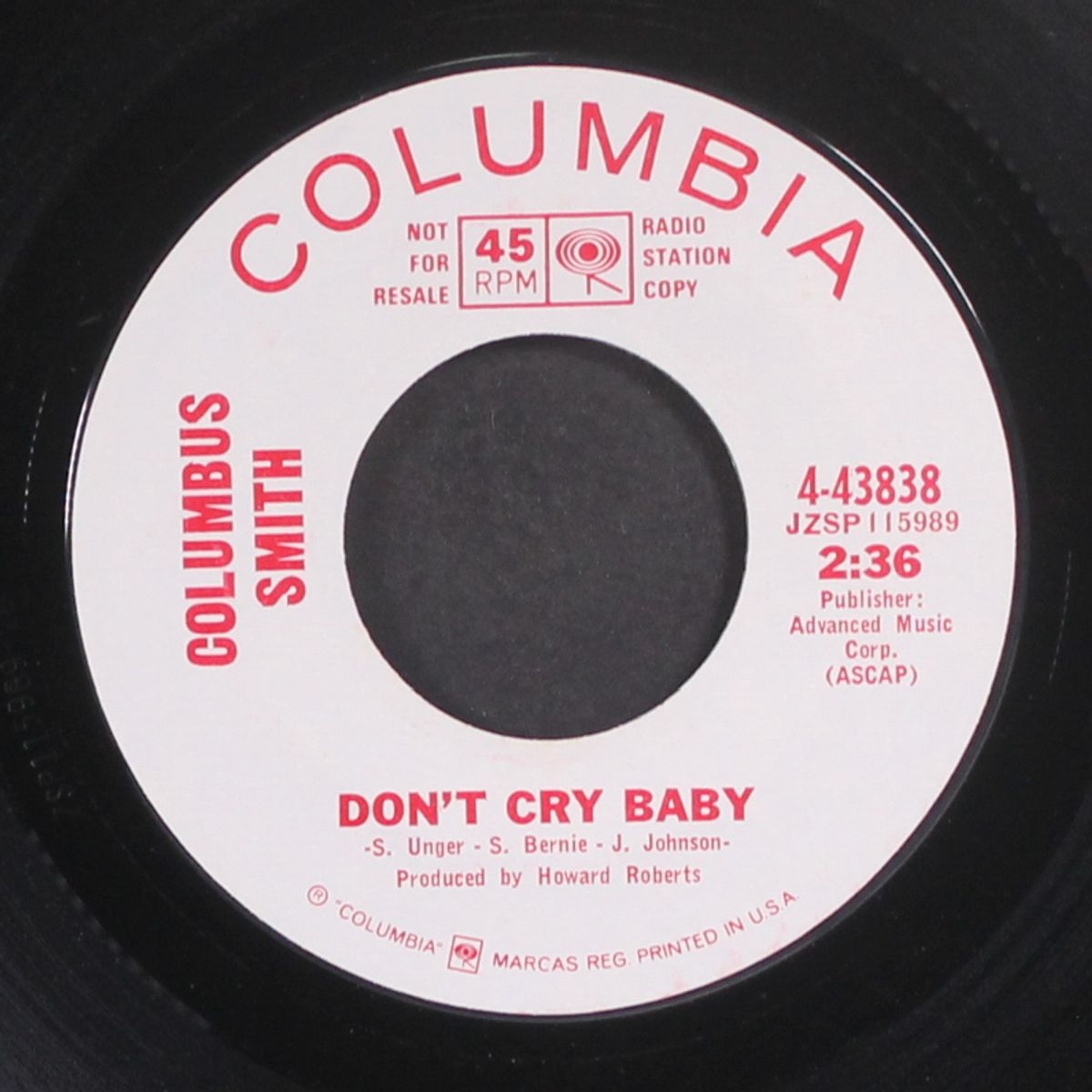 where shall i go / don't cry baby by COLUMBUS SMITH